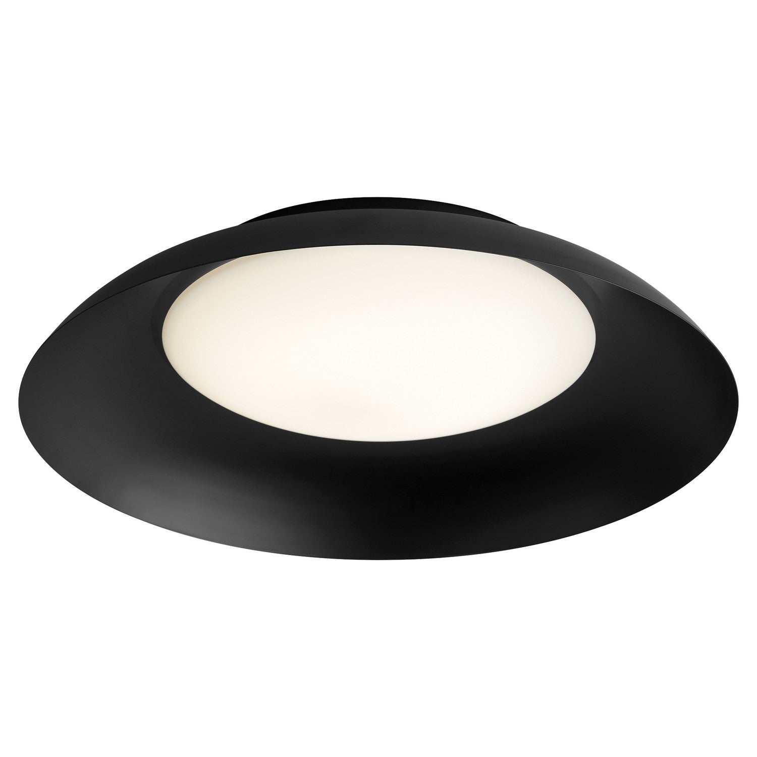 Oxygen Bongo 3 679 15 Inch Flush Mount Ceiling Light Fixture in Black - Modern Lighting for Bedroom, Living Room & Hallway