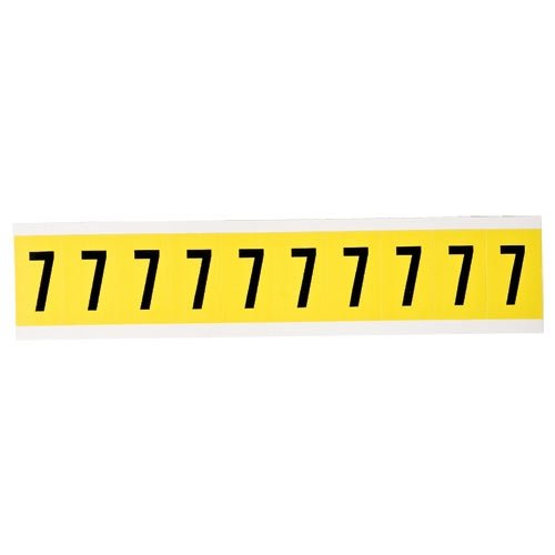 Brady 3430-7 34 Series Indoor Number and Letter Cards (Pack of 50) - Durable Office & Warehouse Organization Labels for Shelving, Files & Equipment