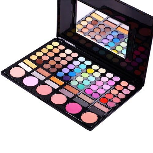 Accessotech 78 Color Eyeshadow Palette - Professional Makeup Kit with Mirror for Day & Night Looks | Perfect for Parties, Weddings & Everyday Wear