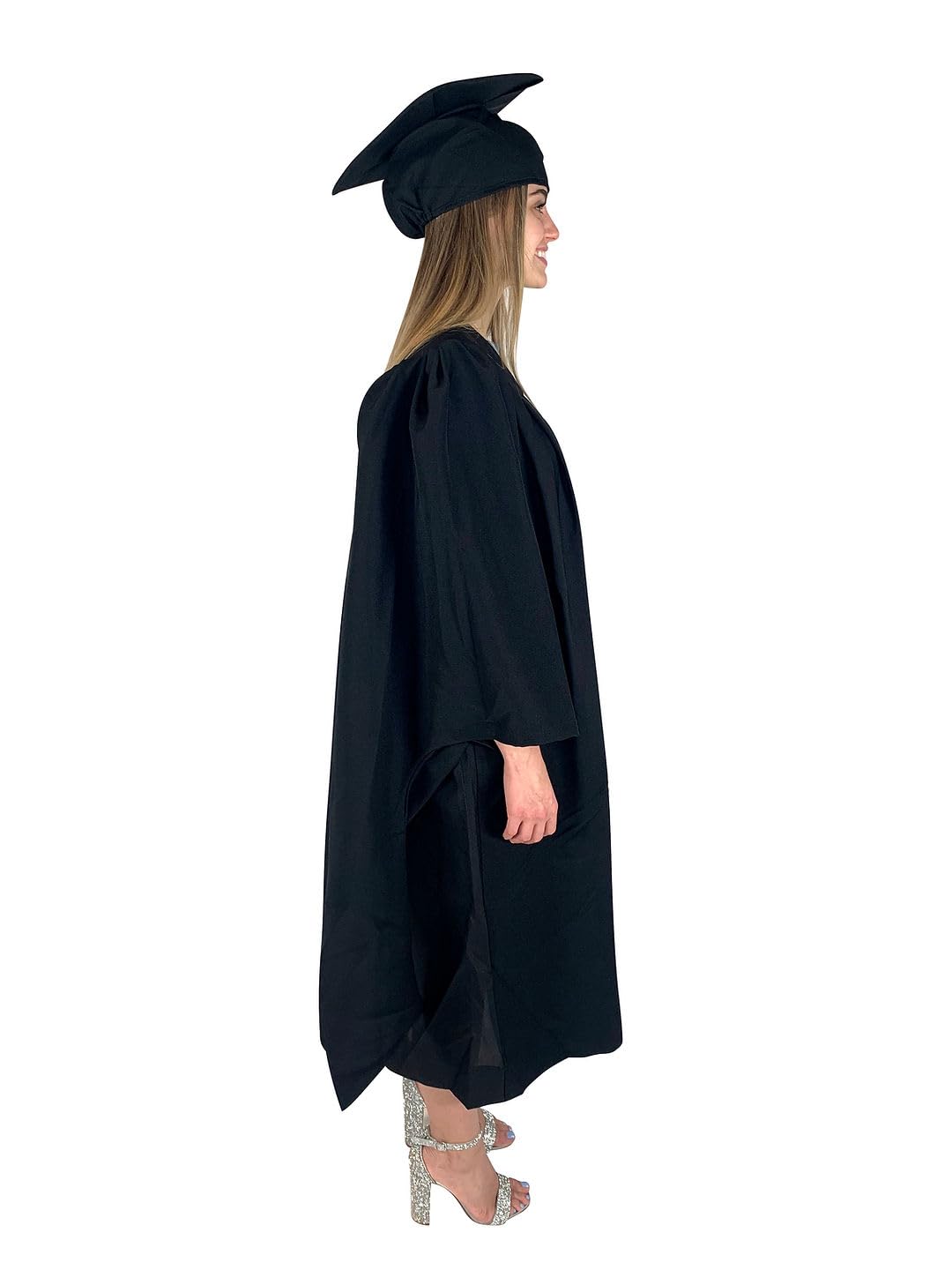 2025 Graduation Cap and Gown Set - Matte Black Unisex Adult Academic Regalia with Tassel | Perfect for Masters Degree Ceremonies, Commencement Photos & Graduation Celebrations
