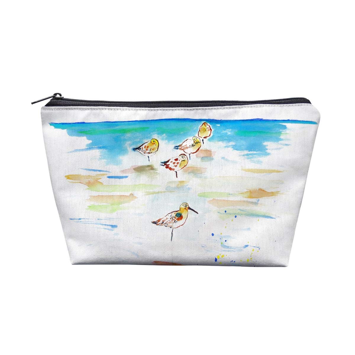 Betsy Drake PC1090 8.5 x 6 Inch Five Sanderlings Pouch - Perfect for Beach Trips, Picnics, and Everyday Essentials Storage