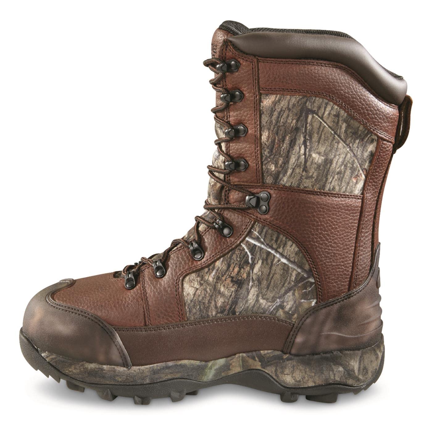 Guide Gear Men's Leather Hunting Boots - Waterproof Insulated with 2400g Thinsulate Ultra - Warm Winter Boots for Hunting, Hiking & Outdoor Adventures