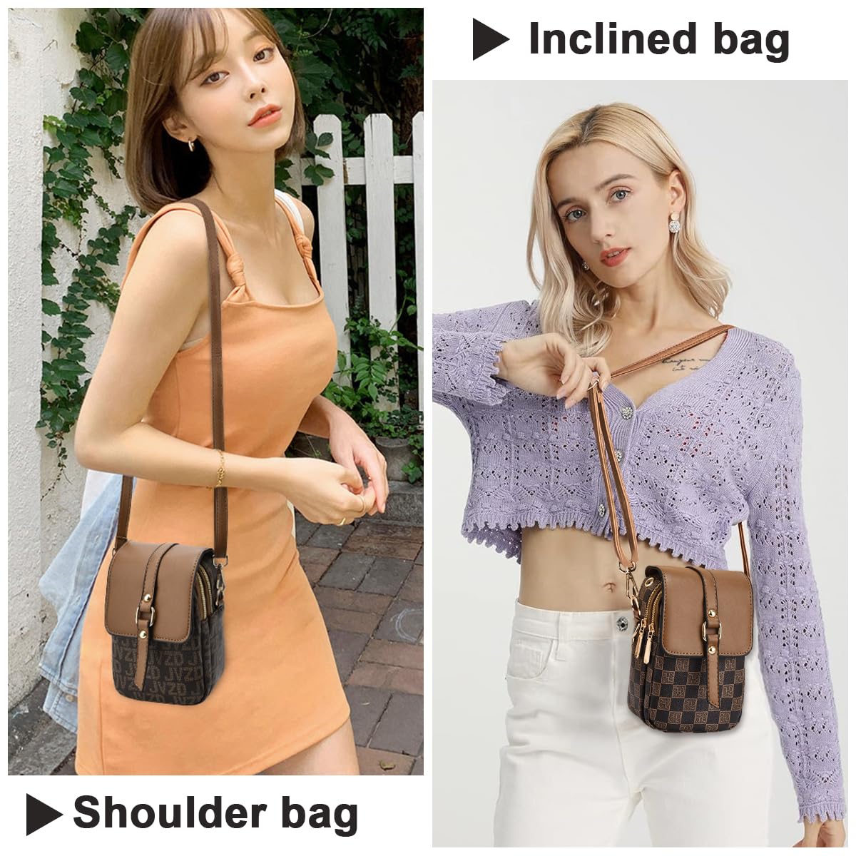 PALAY® Women's Stylish PU Leather Crossbody Sling Bag - Phone Holder Wallet Purse with Pocket - Perfect Mini Shoulder Bag for Mother's Day Gift, Daily Use, Travel & Shopping