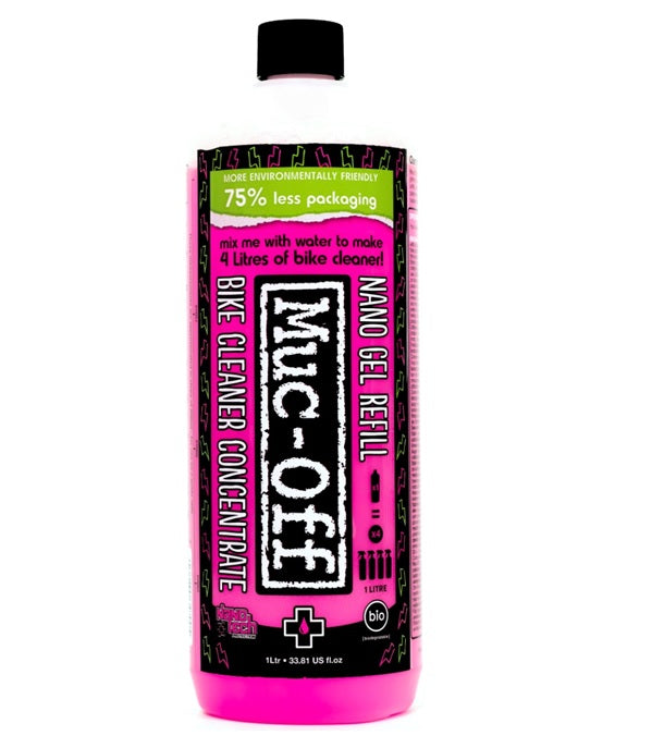 Muc Off Nano Tech Biodegradable Motorcycle Cleaner 1L Refill - Eco-Friendly Bike Wash for Dirt Bikes, Cruisers & Sport Bikes - Perfect for Garage Cleaning & Motorcycle Maintenance
