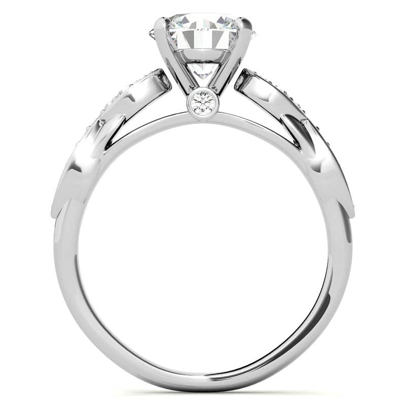 1.30 Carat Round Cut Moissanite Engagement Ring for Women, Wedding Band, Diamond Alternative Bridal Ring in Sterling Silver - Infinity Style 4 Prong Setting - Perfect for Proposals, Anniversaries & Romantic Gifts