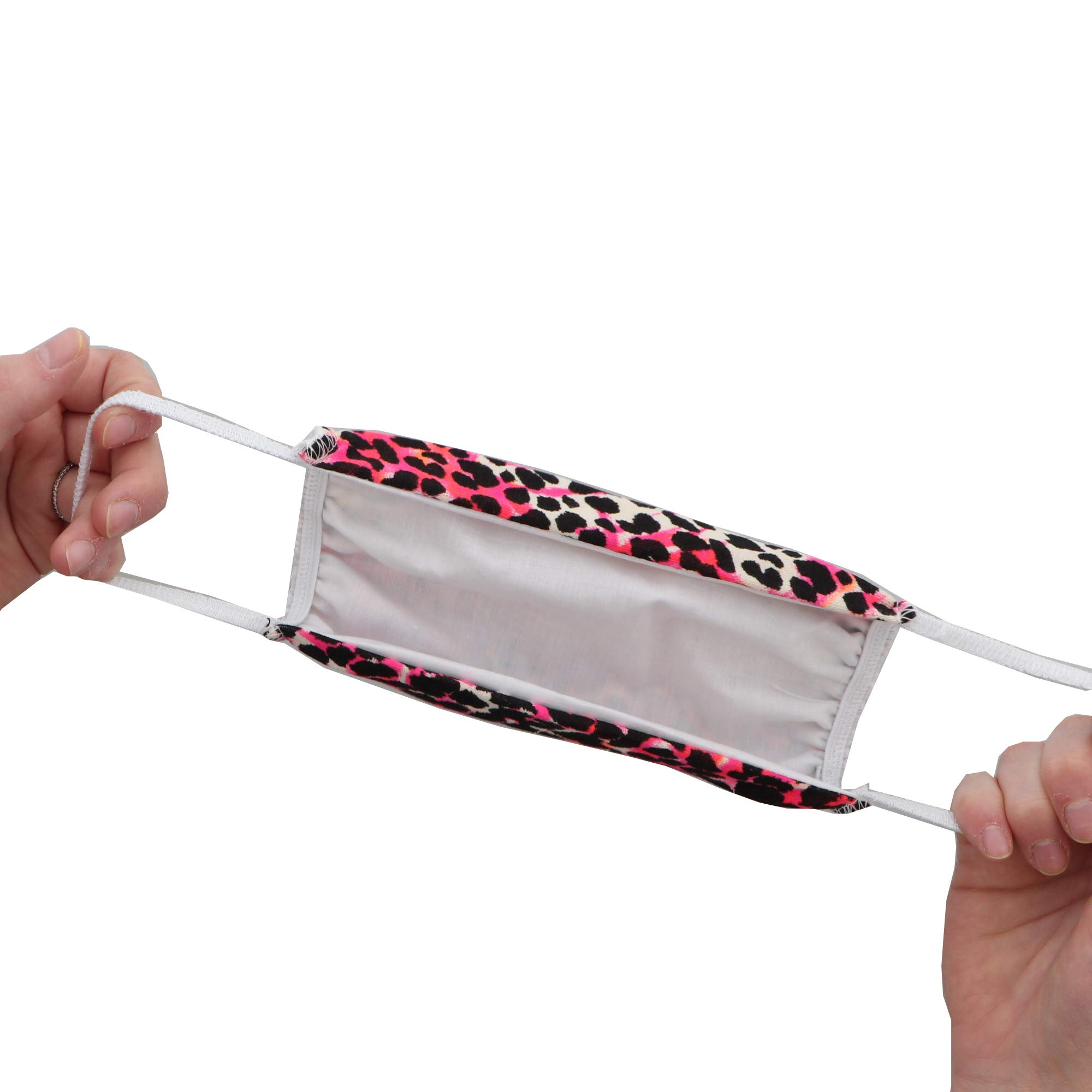 2-Ply Reusable Cotton Face Masks - Washable 3-Pack with Assorted Prints - Made in USA - Perfect for Travel, Work & Daily Protection