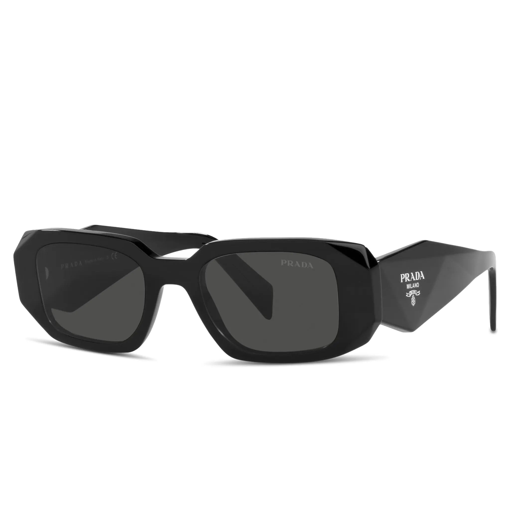 Prada PR 17WS 1AB5S0 Symbole Black Sunglasses for Women - Luxury Designer Shades with UV Protection - Perfect for Outdoor, Beach & Fashion Events