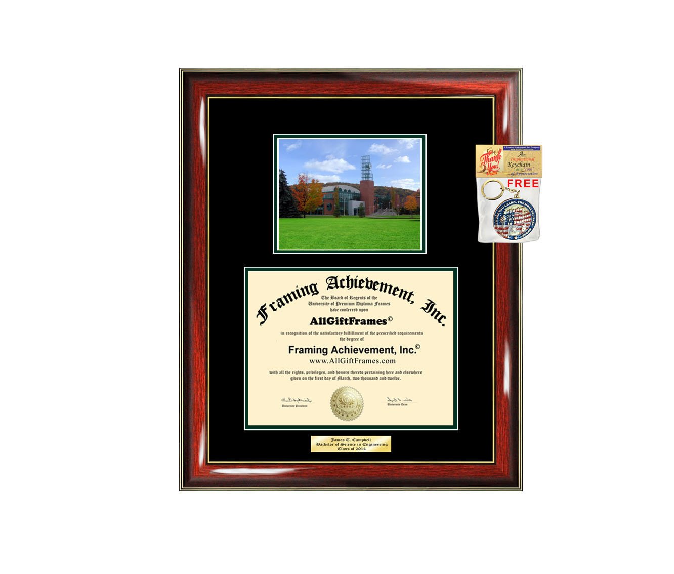 Binghamton University SUNY Diploma Frame - Personalized Engraved Graduation Photo Frame for Degree & Document Display - Perfect Graduation Gift for Students & Alumni - Dorm, Office & Home Decor