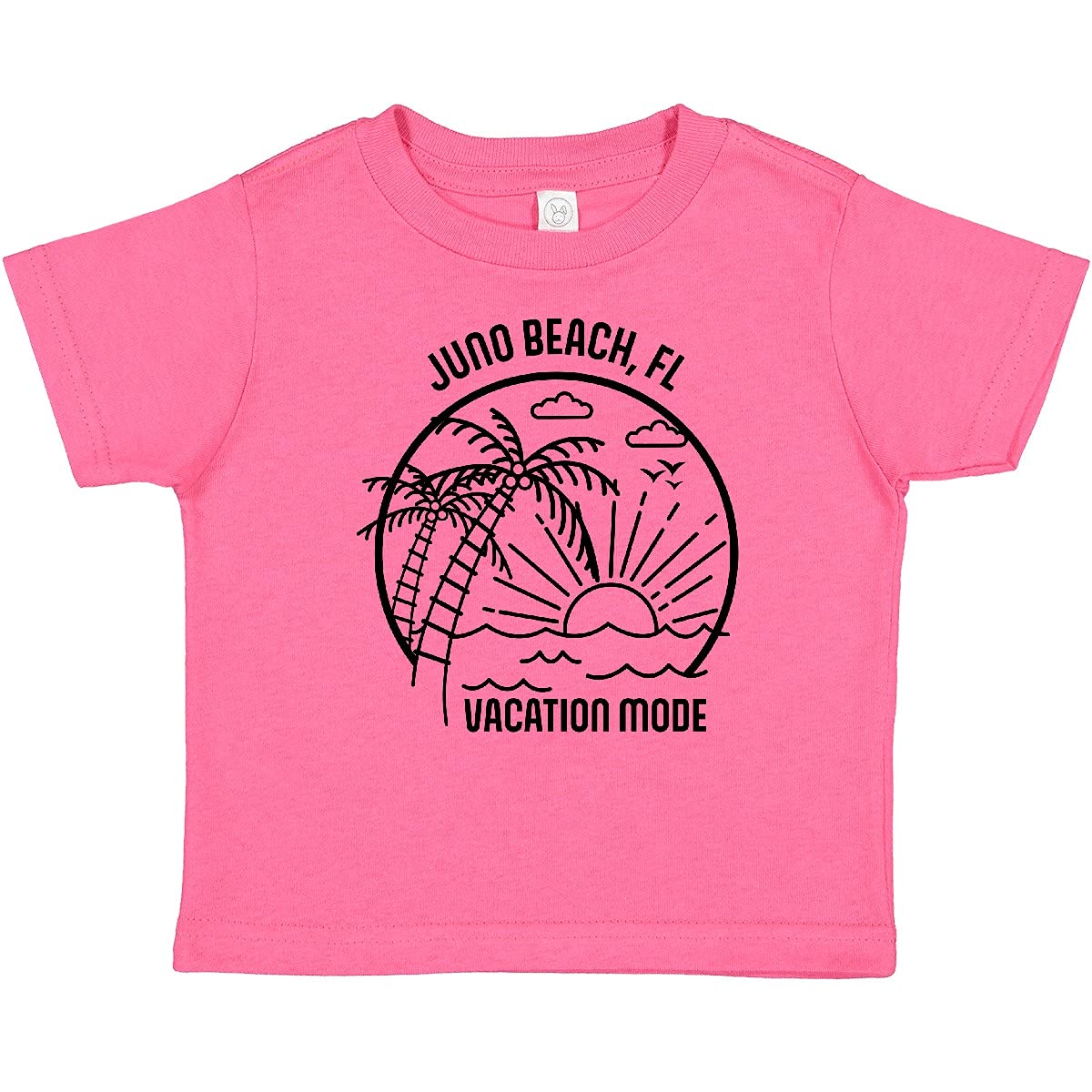 Inktastic Summer Vacation Mode Juno Beach Florida Baby T-Shirt - Cute Florida Beach Outfit for Toddlers & Infants - Perfect for Family Vacations, Beach Trips & Summer Photoshoots