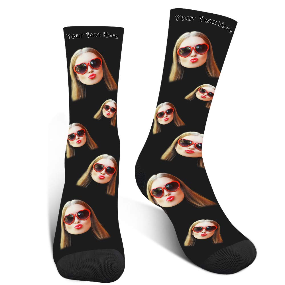 Custom Funny Face Photo Socks - Personalized Socks with Multiple Faces - Great for Gifts, Parties & Everyday Wear