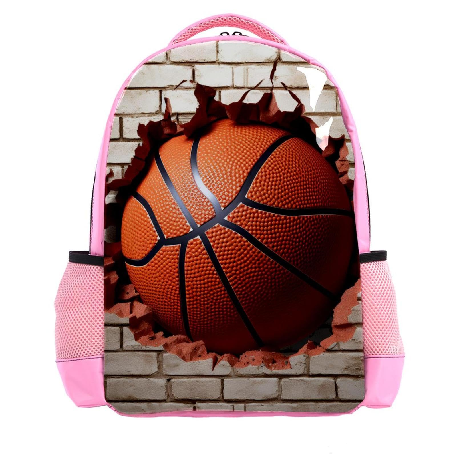 Premium Travel & Work Backpack - Durable Ball Basketball Wall Texture Design - Perfect for Business Trips, Gym, School & Outdoor Adventures