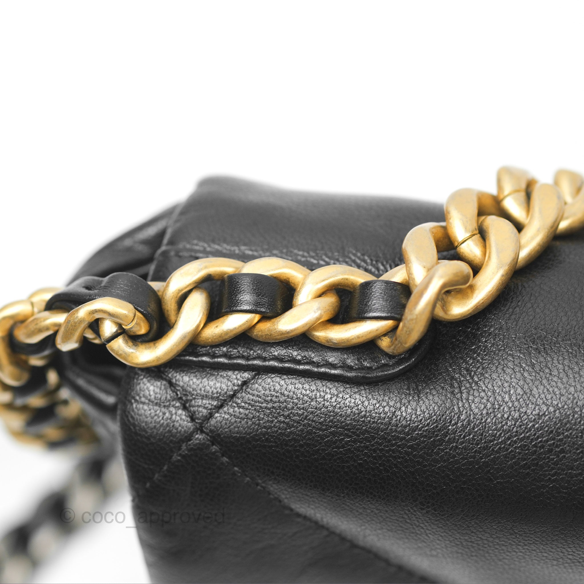 Chanel 19 Small Black Goatskin Mixed Hardware Flap Bag - Luxury Designer Handbag for Women, Perfect for Date Night & Evening Events