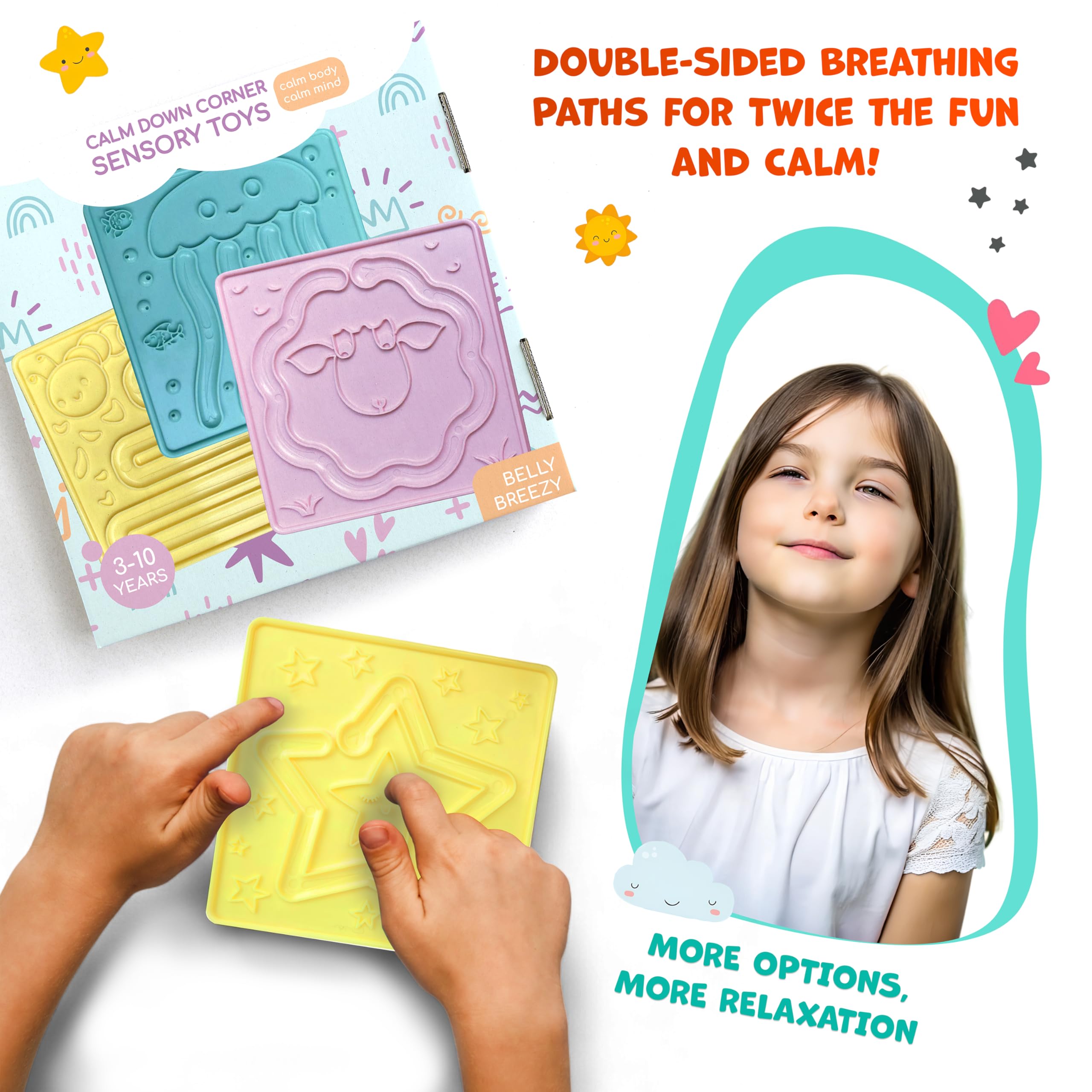 Skywin Breathing Maze Set - Sensory Toys for Kids to Learn Breathing Patterns, Anxiety Relief & Play Therapy - Perfect for Calm Down Corners, Classrooms & Home Use