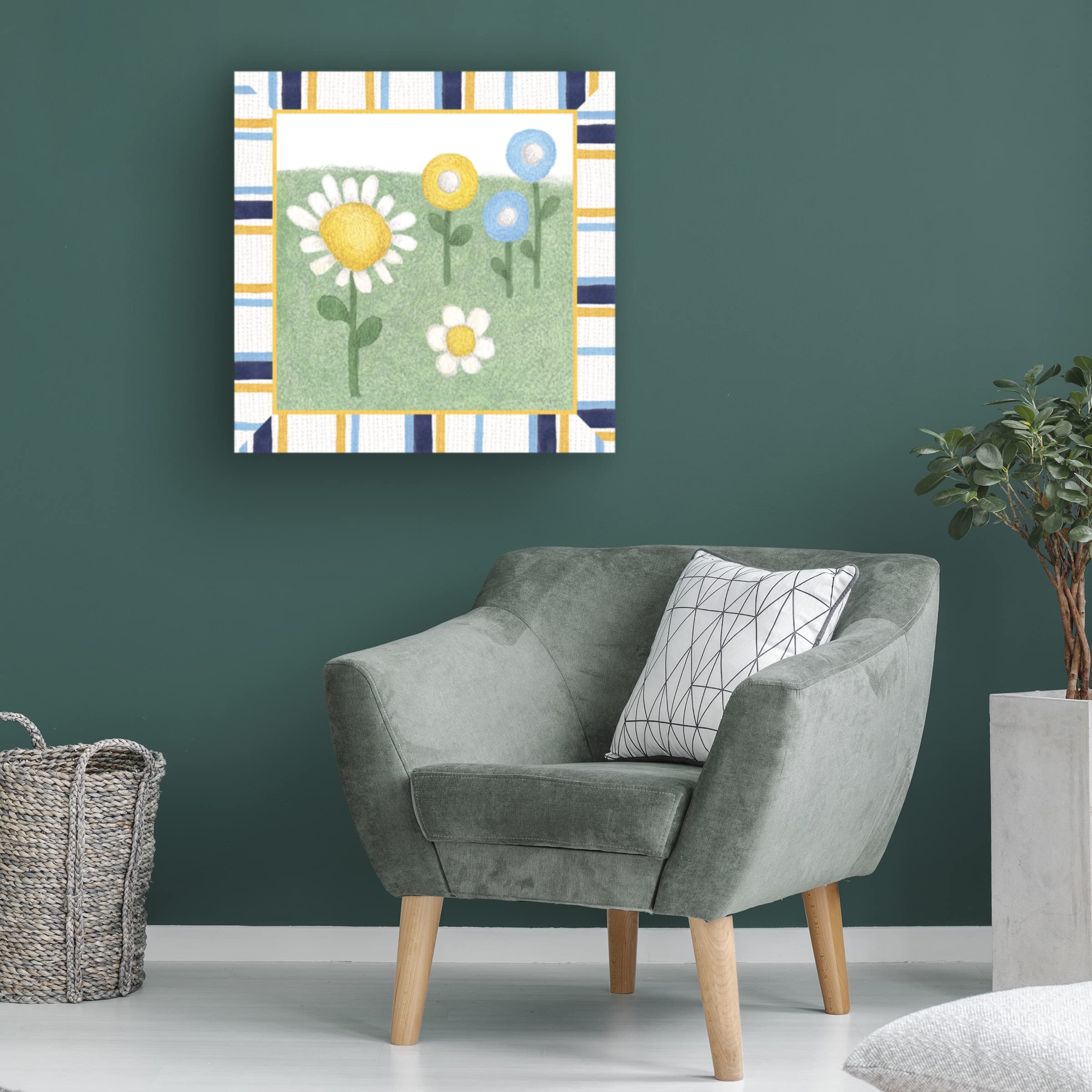Trademark Fine Art 'Mama and Baby Sheep' Canvas Wall Art by Phyllis Adams - Nursery Decor, Farmhouse Style Living Room Painting, Mother & Child Gift