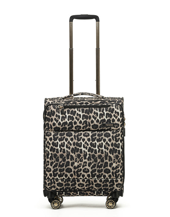 Tosca SO LITE AIR5055 55cm Lightweight Cabin Spinner Luggage - Leopard Print Design for Travel & Business Trips