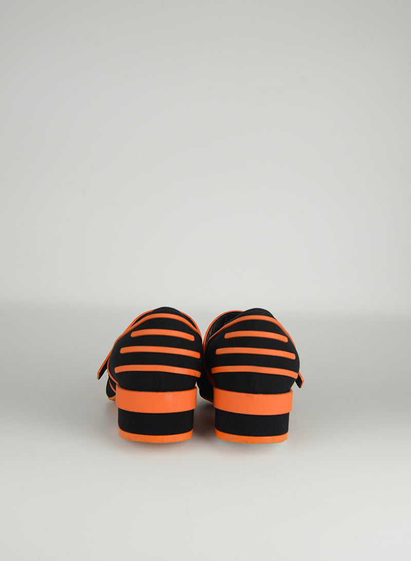 Dior Mary Jane Shoes Black & Orange - Size 38 | Elegant Women's Heels for Parties, Weddings & Formal Events