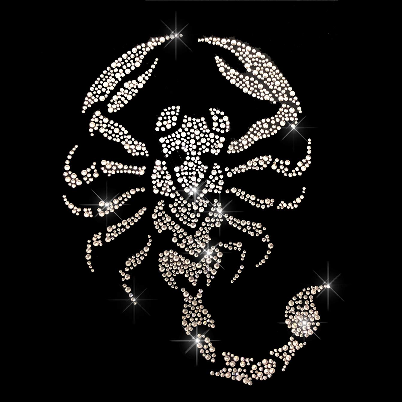 Scorpion Iron-on Rhinestone Design for DIY Clothing, Jackets, Hats - Sparkling Embellishment for Fashion & Costumes