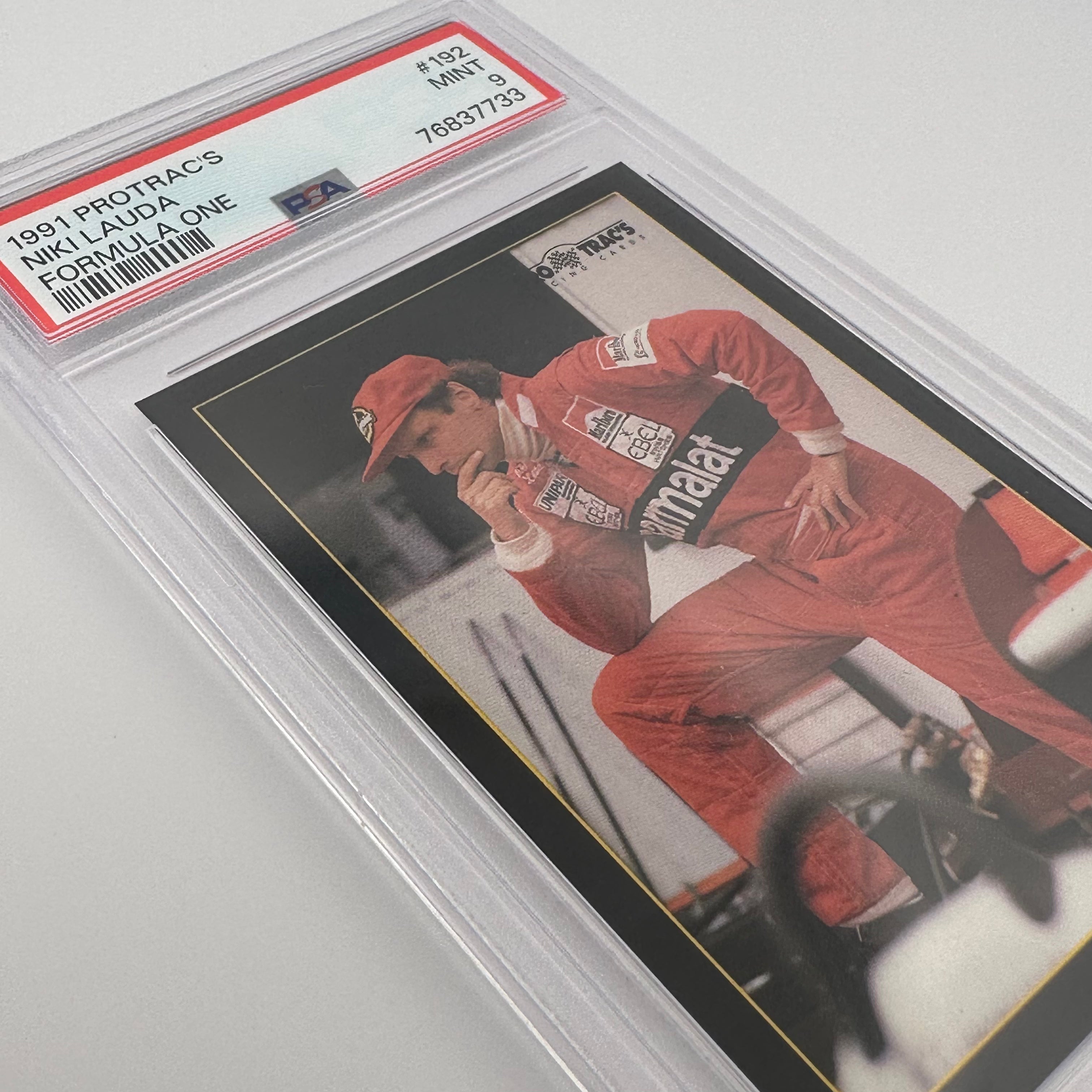 PSA 9 Graded 1991 Niki Lauda #192 ProTrac's Formula One Racing Card - Perfect for Collectors, F1 Memorabilia & Sports Enthusiasts