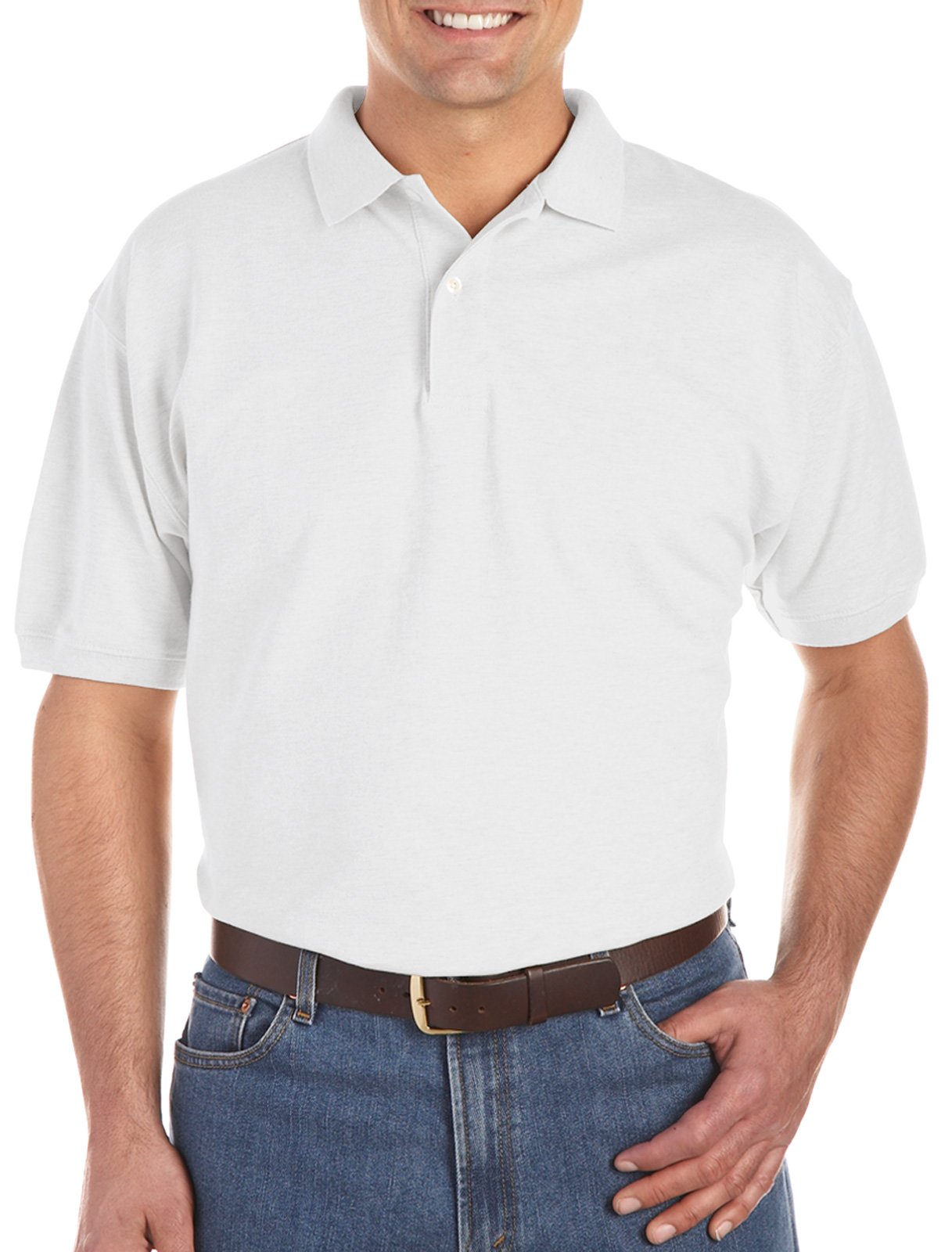 DXL Big and Tall Men's Pique Polo Shirt - Comfortable Cotton Casual Shirt for Work & Outdoor Activities | Harbor Bay Collection