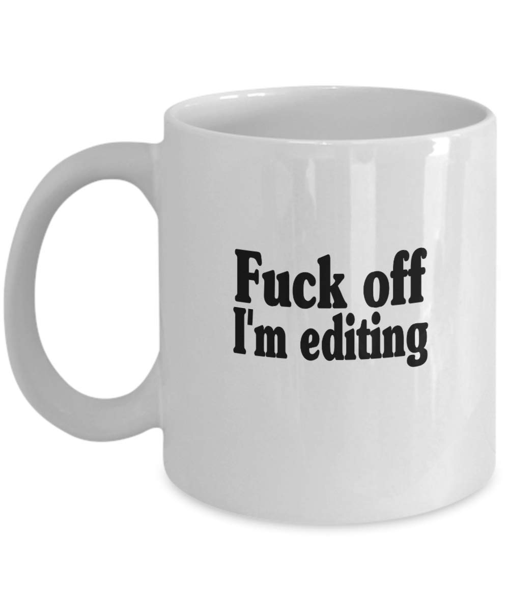 Raintree Editor Mug - 11 Oz White Ceramic Coffee & Tea Cup with C-Handle | Dishwasher & Microwave Safe | Perfect Gift for Writers, Editors & Book Lovers | Ideal for Office, Home & Gifting