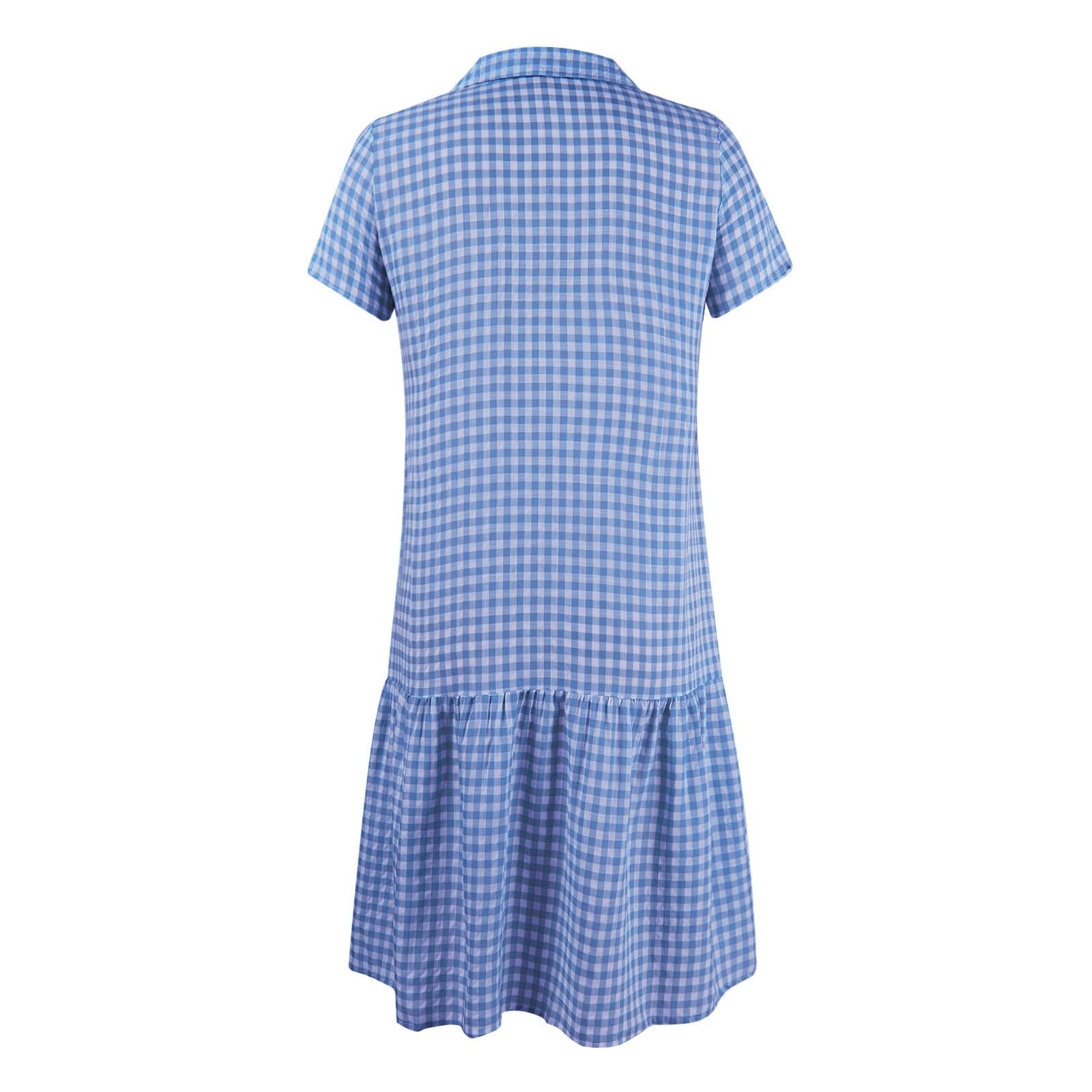 Trendy Plaid Gingham Summer Dresses for Women 2024 - Casual Sundress with Pockets, Sizes S-XL - Perfect for Beach Vacations, Picnics & Summer Outings