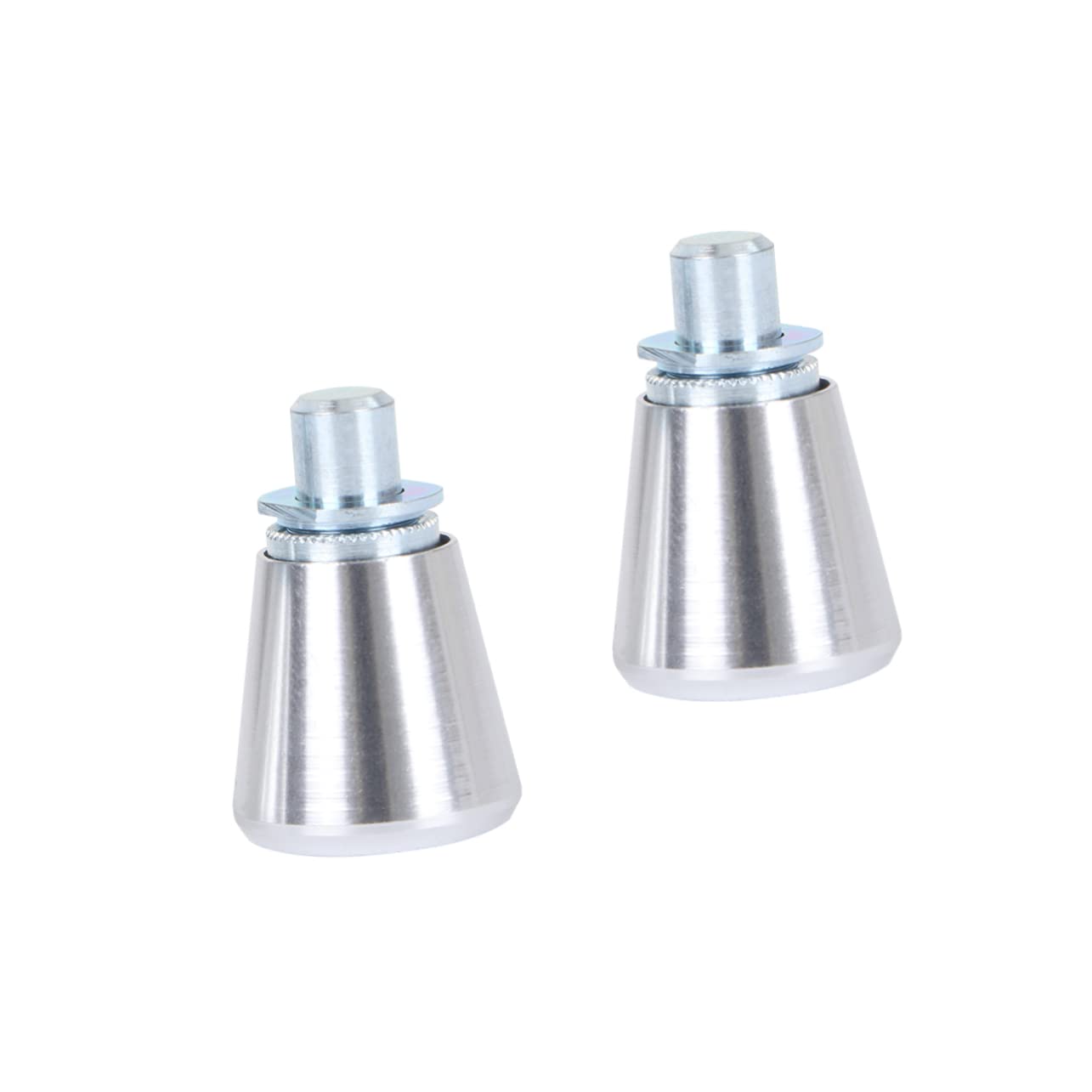2-Pack 300 Series Silver Spring-Loaded Plunger Latches - Heavy Duty Mechanical Fasteners for Cabinets, Toolboxes & Industrial Equipment