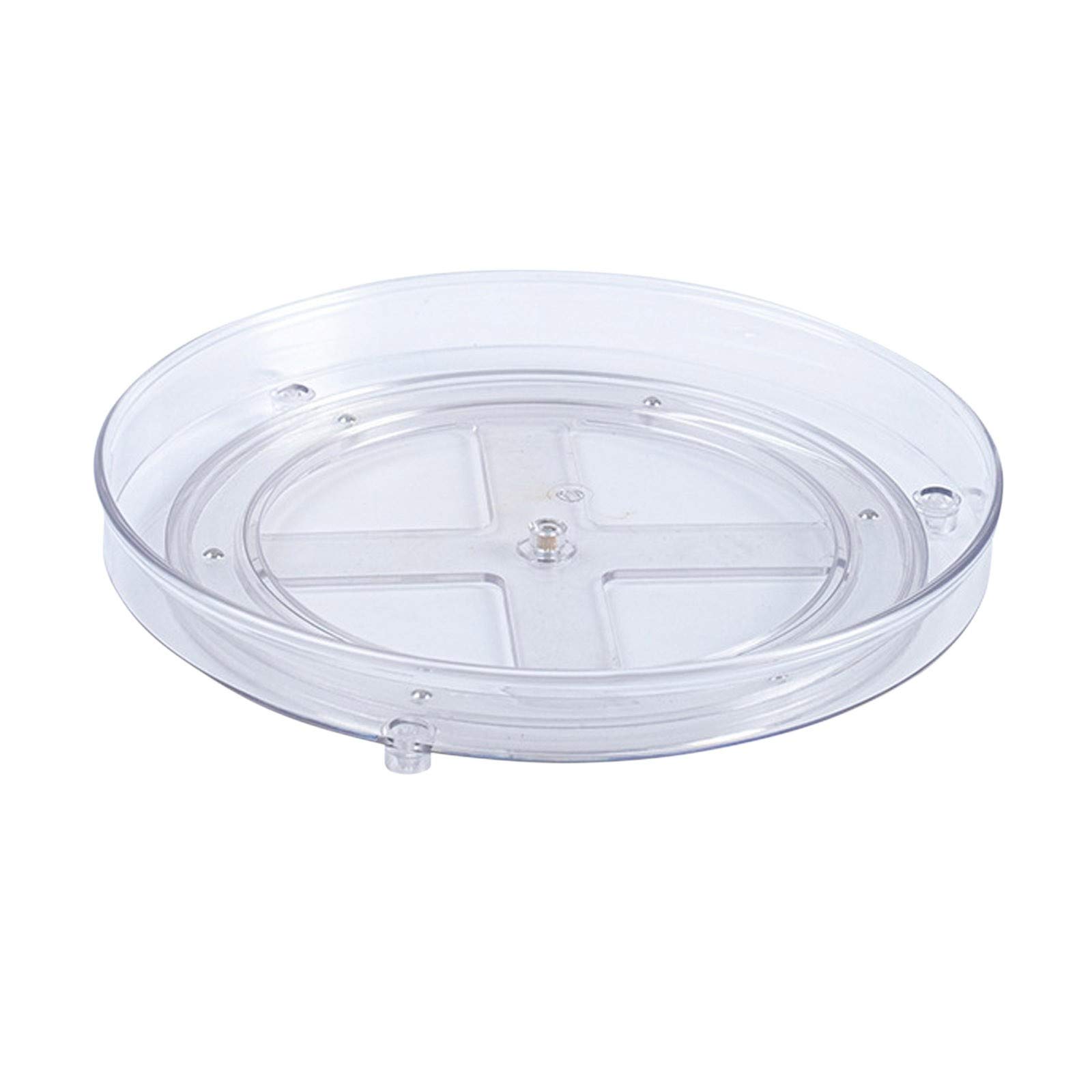Yiser Rotating Organizer for Bathroom, Kitchen, Pantry - 360° Turnable Cosmetic & Food Storage Containers with Airtight Lid (White, One Size) - Perfect for Cabinet Organization, Spice Storage & Small Space Saving