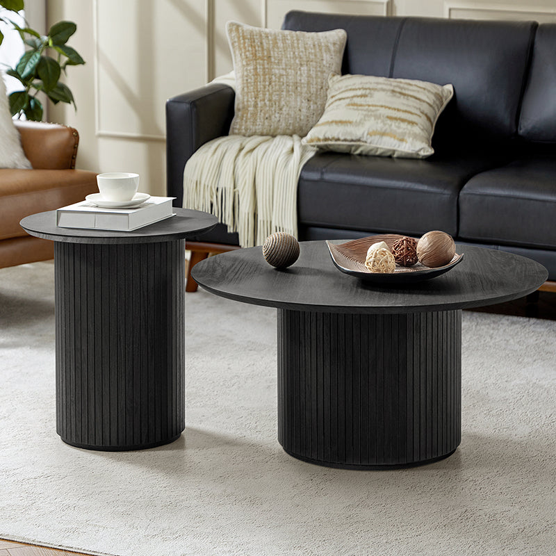Modern Nesting Coffee Table Set - 2-Piece or 3-Piece Optional - Space-Saving Living Room Furniture for Small Spaces, Apartments & Home Decor