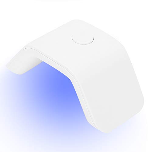 ZJchao Mini UV LED Nail Dryer Lamp - 2W Portable Single Finger Gel Polish Curing Light for Manicure, Professional Nail Art Tools Accessories (White) | Perfect for Home Salon, DIY Nail Care & Travel Manicure Kit