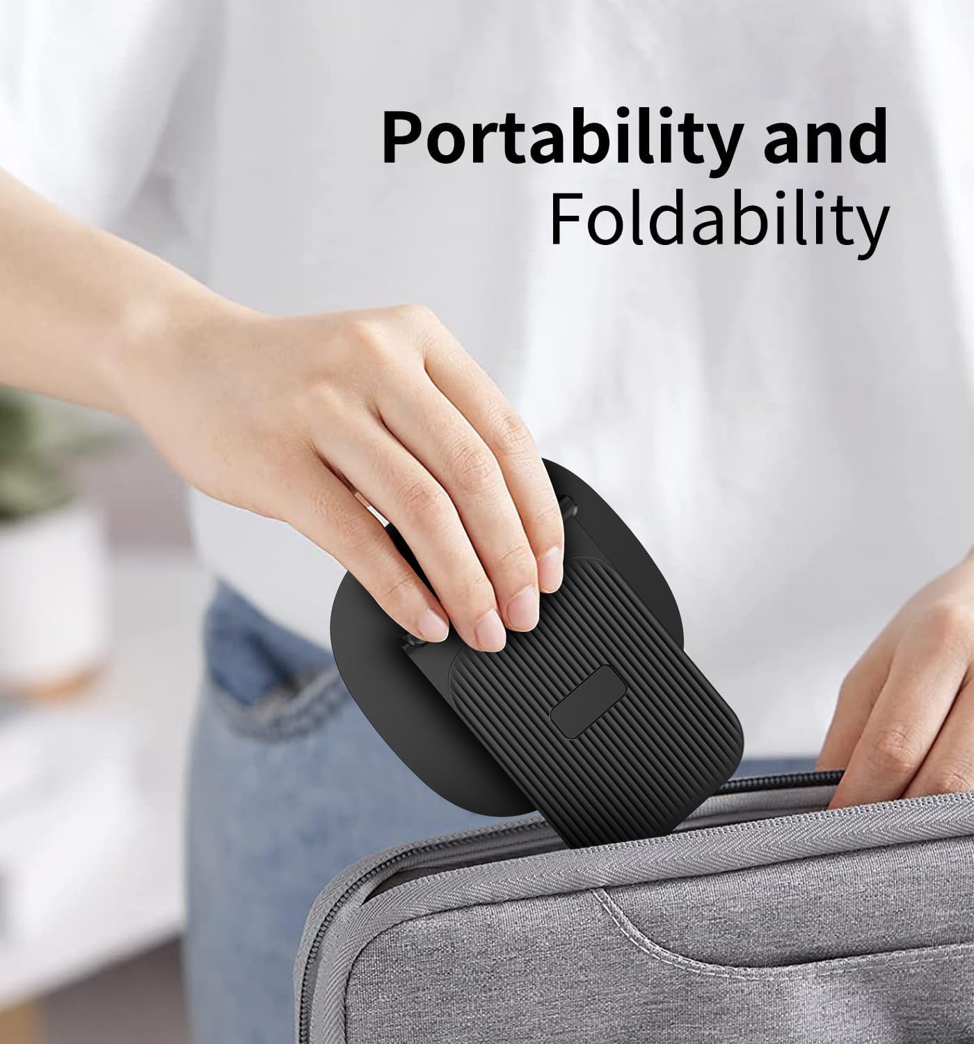 360 Degree Rotating Foldable Metal Phone & Tablet Stand - Adjustable Desktop Holder for iPhone, iPad, Samsung - Perfect for Live Streaming, Video Calls & Hands-Free Viewing (Black)
