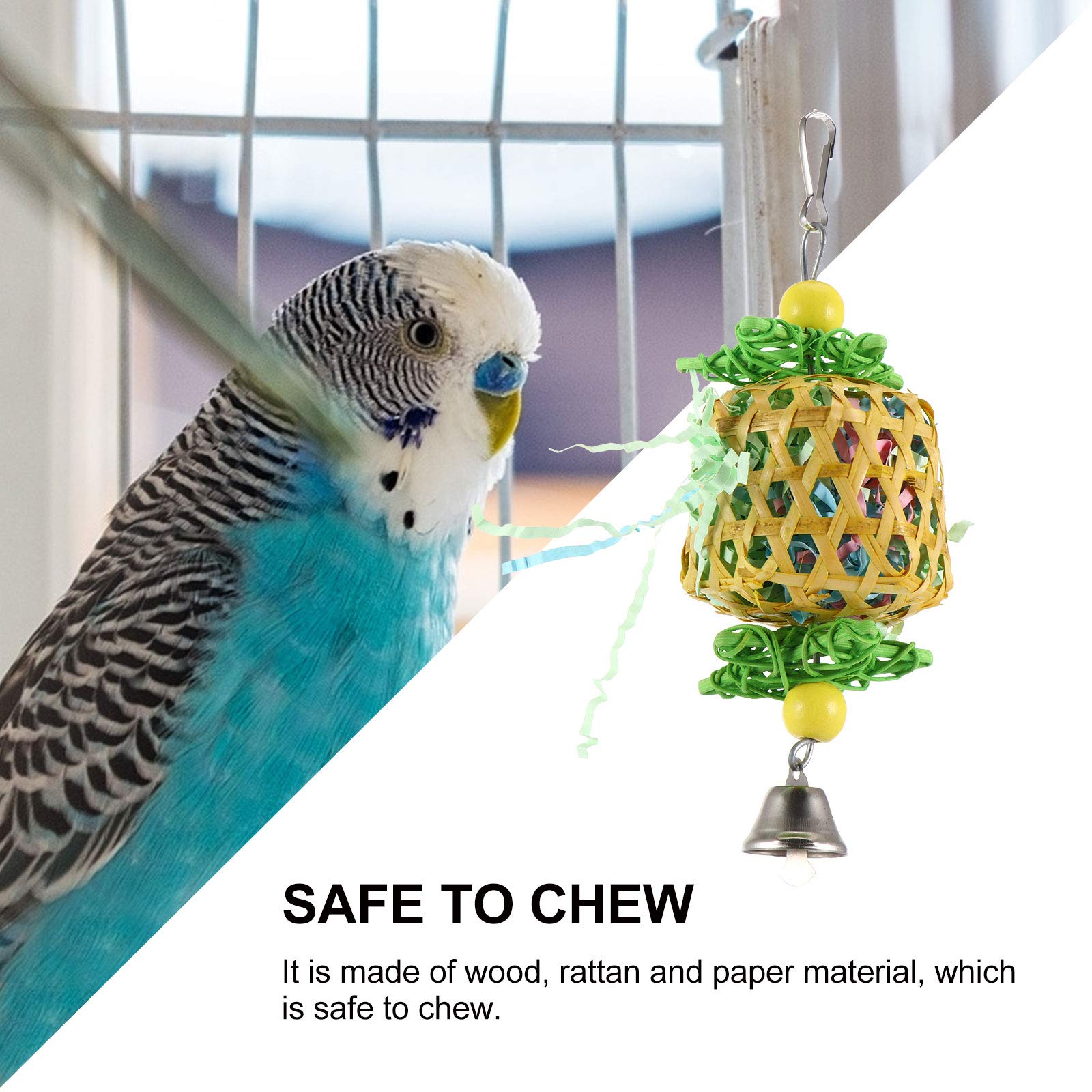 Colorful Parrot Swing Toy - Chewable Hanging Bird Cage Toy for Parrots & Small Birds | Perfect for Playtime, Exercise & Mental Stimulation in Bird Cages