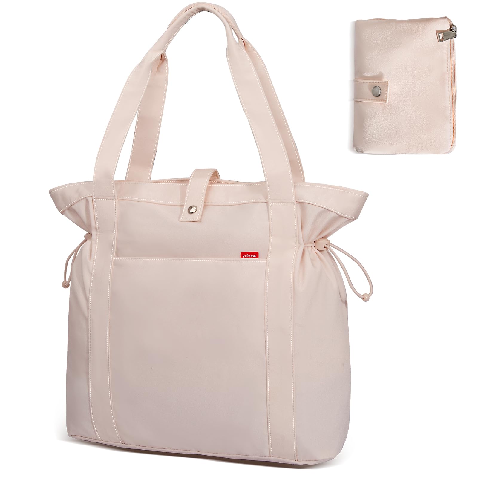 YaKuss Women's Foldable Nylon Tote Bag with Zipper - 18L/20L Lightweight Shoulder Bag for Travel, Gym, Shopping & Work | Water-Resistant & Durable Carryall for Daily Use, Beach Trips & Commuting