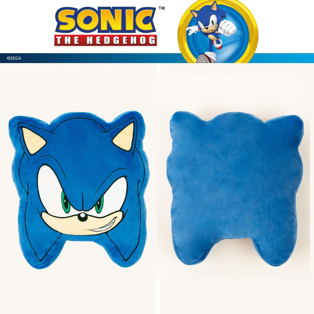 Franco Anime Gaming Bedding Super Soft Cozy Plush Decorative Pillow - Sonic The Hedgehog Theme - Perfect for Gaming Rooms, Anime Decor & Bedroom Accents