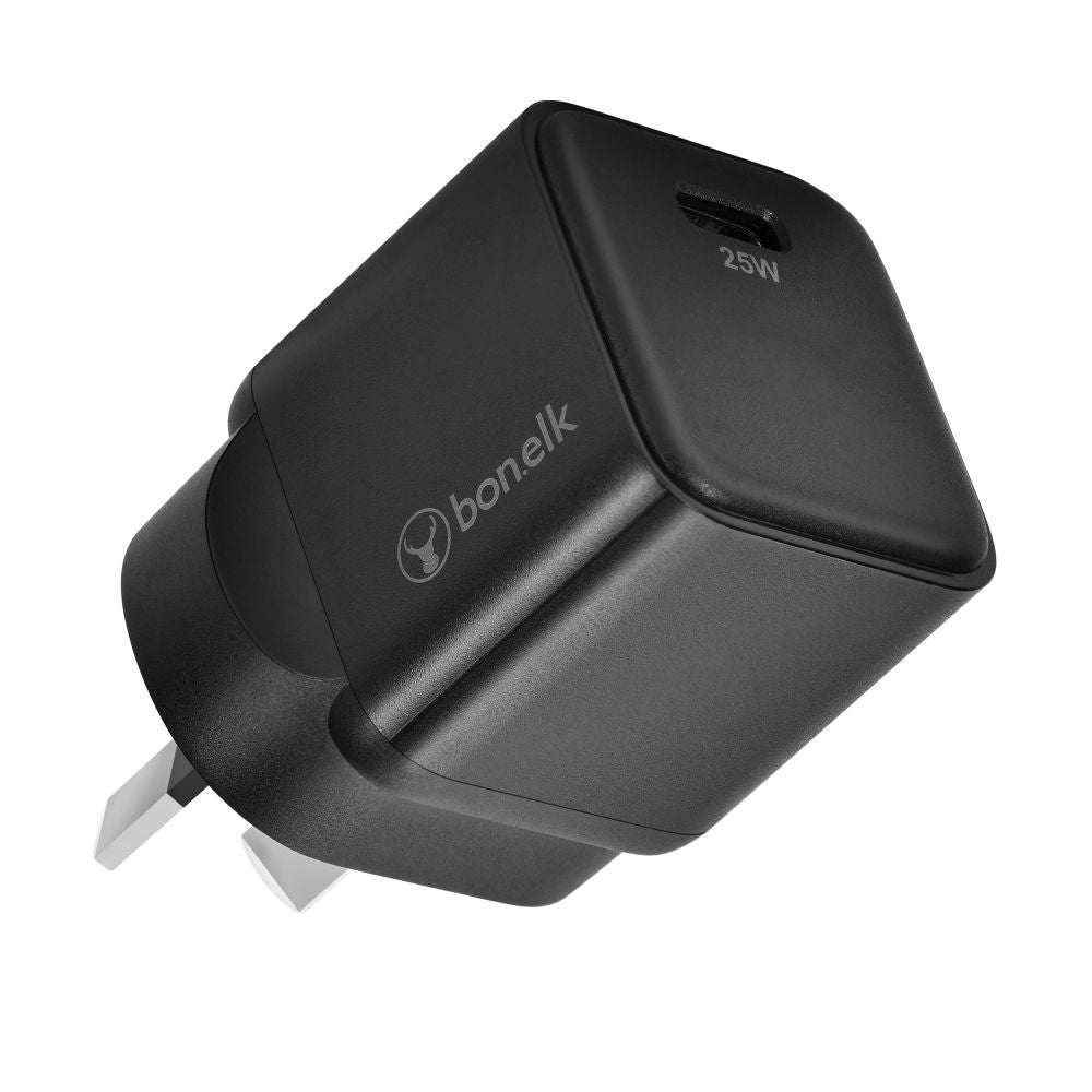 Bonelk 25W PD Fast USB C Wall Charger with Easy Grip Cable - Compact & Powerful Charging for iPhone 15/14/13, Samsung Galaxy, iPad - Perfect for Home, Office & Travel