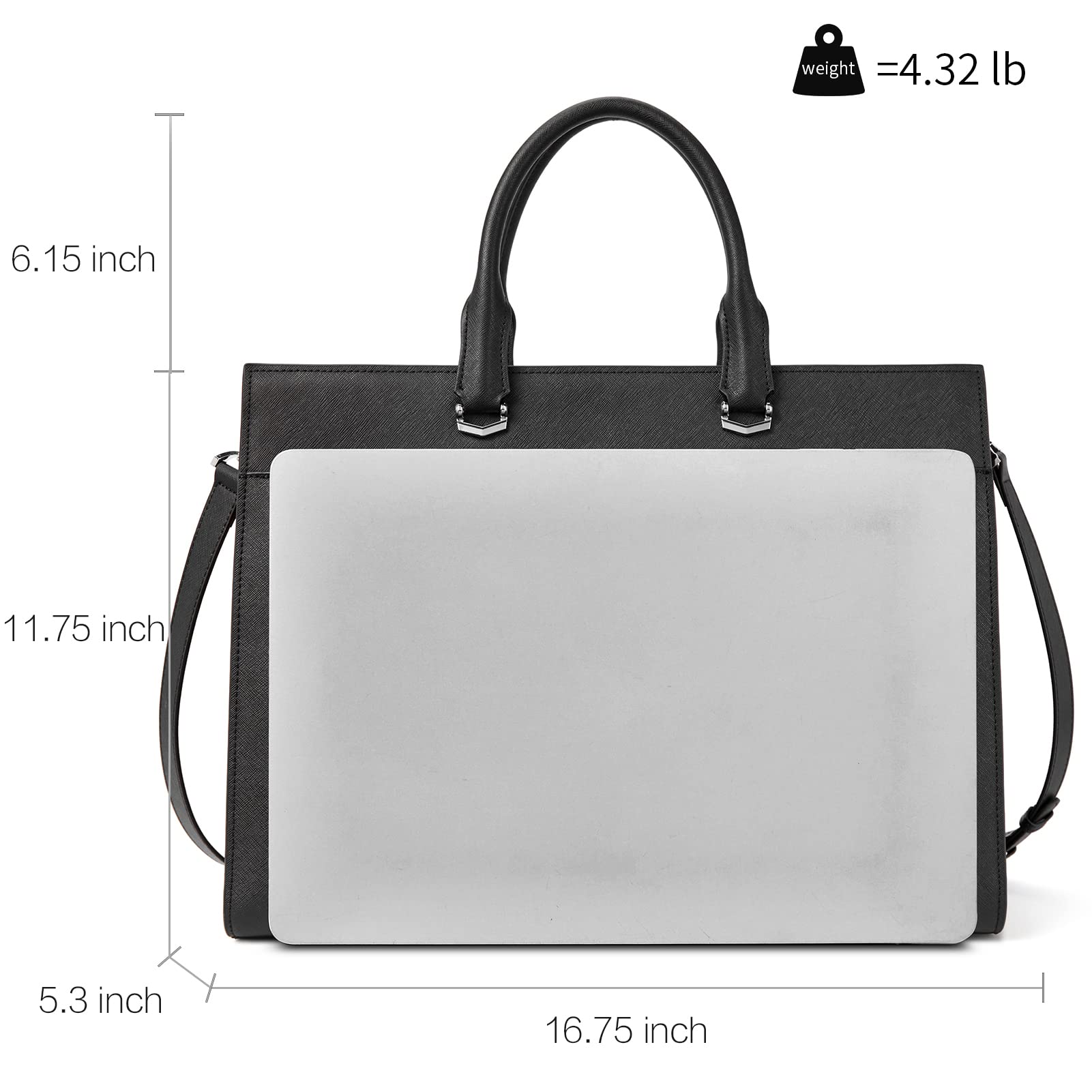 BOSTANTEN Women's 15.6 Inch Genuine Leather Laptop Briefcase Tote Bag - Professional Work Bag for Business Office & Travel, Beige