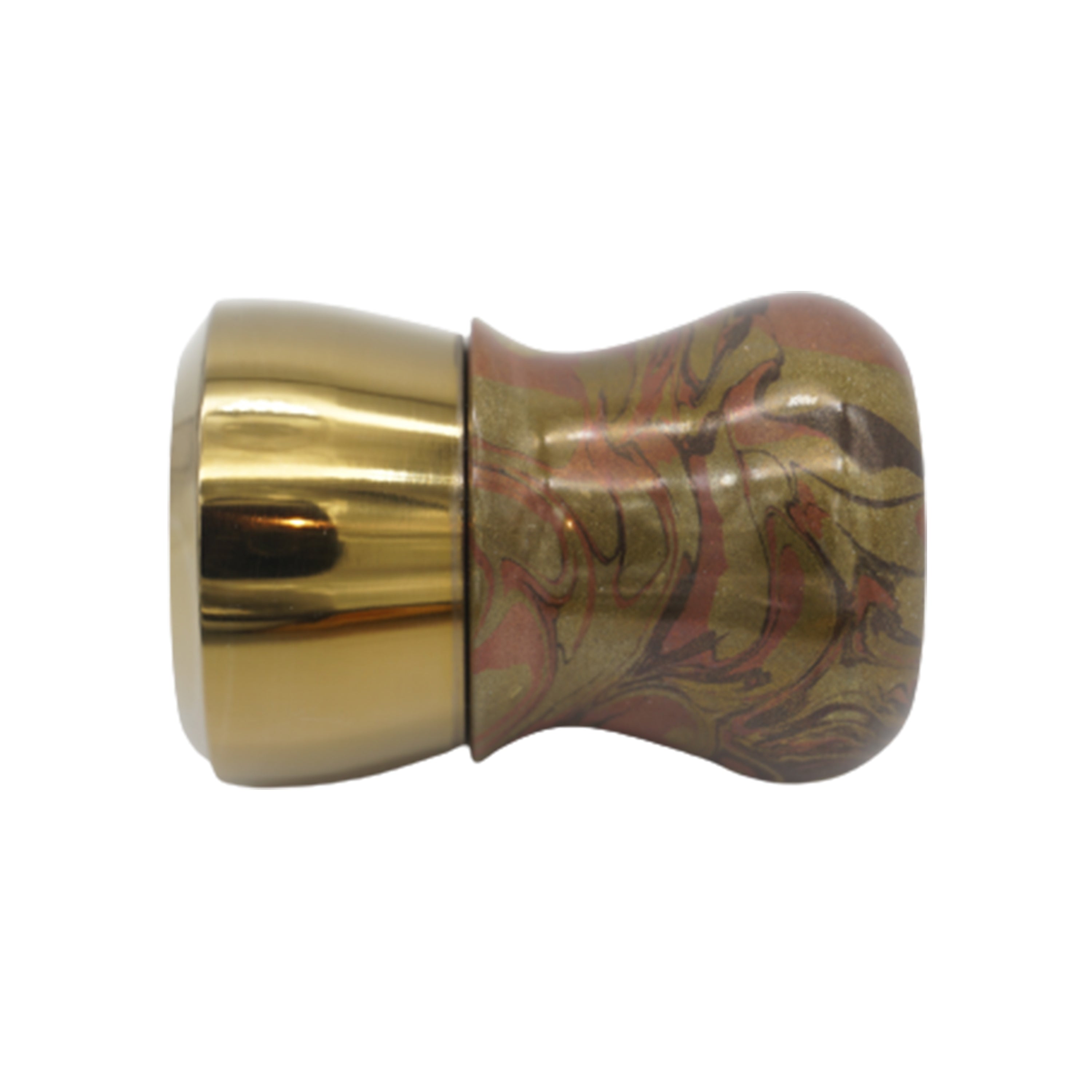 Premium Tri Bronze Handcrafted Shaving Brush Handle for Wet Shaving - Fits 28mm & 30mm Knots - Perfect for Barber Shops, Home Grooming & Luxury Shaving Kits