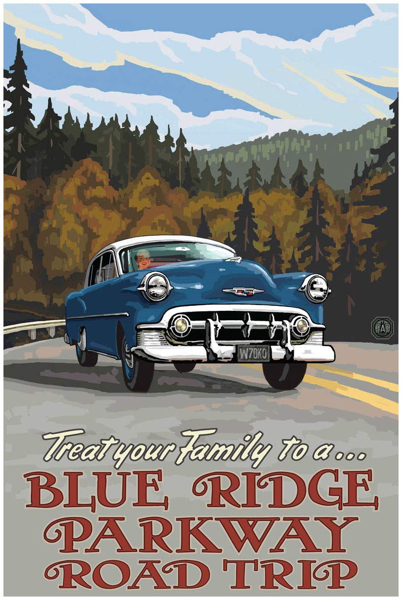 Blue Ridge Parkway Scenic Road Trip Landscape Art Print - 30