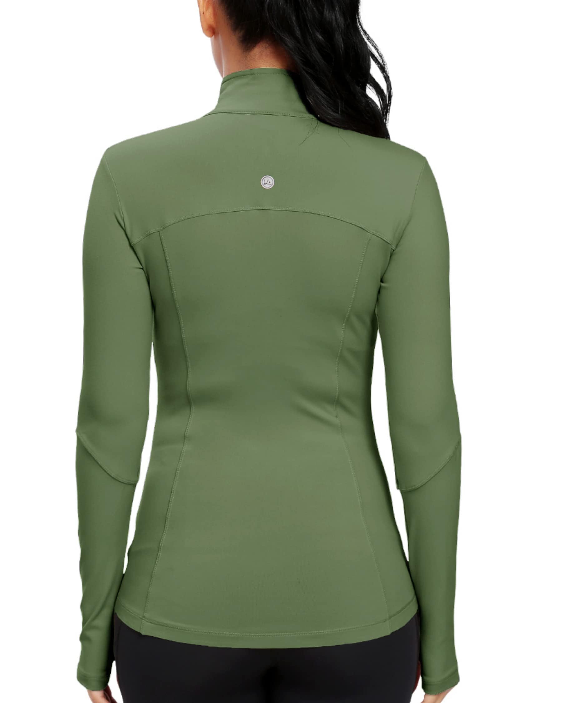 GYM RAINBOW Women's Lightweight Full Zip Workout Jacket - Slim Fit Athletic Running Sports Track Jacket with Pockets for Gym, Jogging & Outdoor Activities