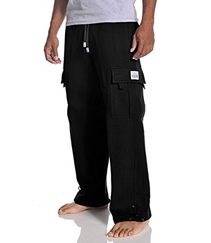 Pro Club Men's Heavyweight Fleece Cargo Pants - Winter Work Pants with Multiple Pockets for Outdoor Activities, Hiking & Casual Wear