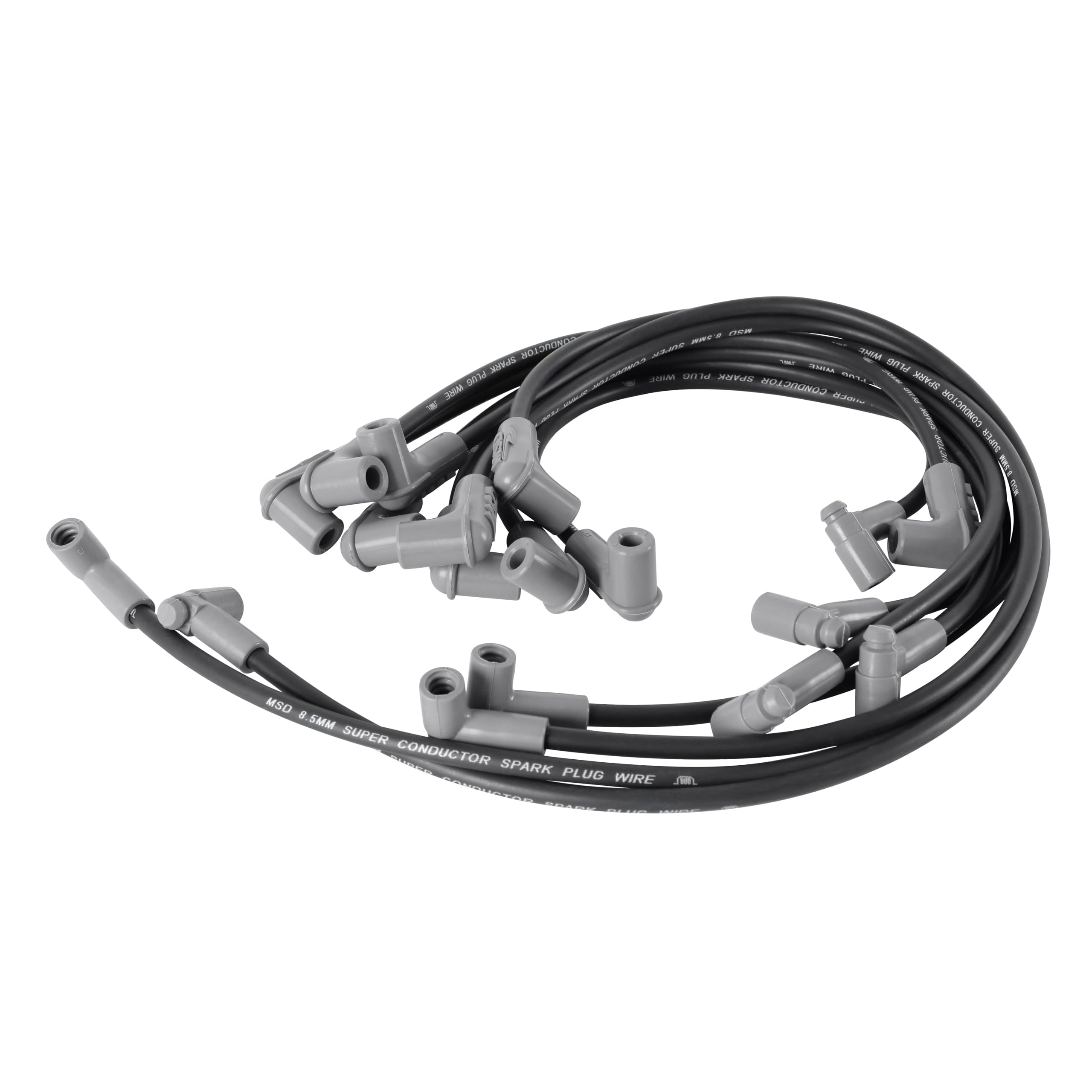 MSD 31243 Black 8.5mm Super Conductor Spark Plug Wire Set - High Performance Ignition Wires for Cars, Trucks & Motorcycles - Perfect for Racing, Off-Road & Daily Driving