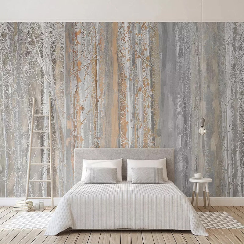 Wood Texture Forest Wallpaper - Peel and Stick Wall Mural for Home Decor | Perfect for Living Room, Bedroom & Nursery Renovation