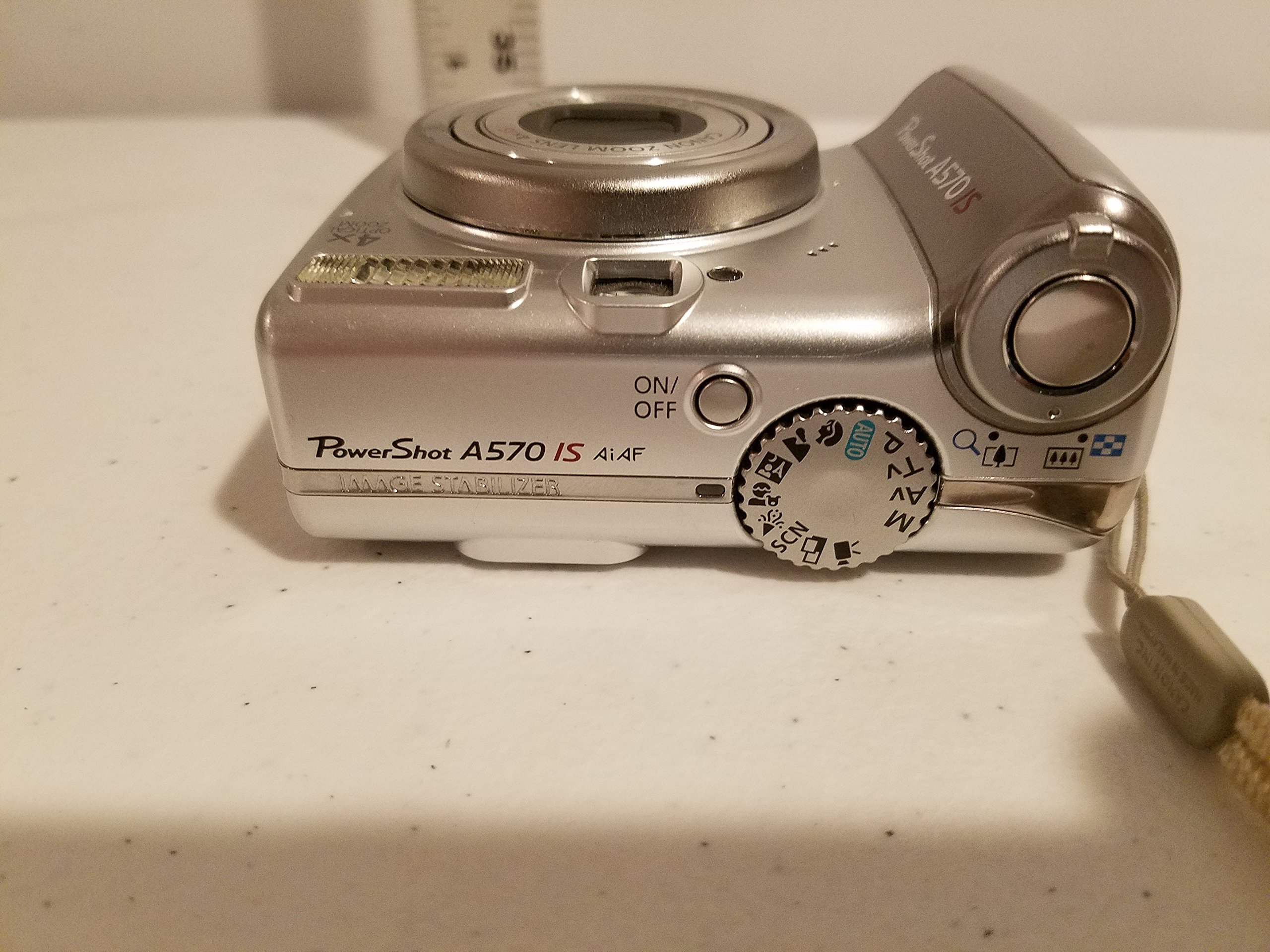 Canon PowerShot A570IS 7.1MP Digital Camera with 4x Optical Image Stabilized Zoom - Compact Point & Shoot Camera for Travel, Family Photos & Everyday Use (Discontinued Model)