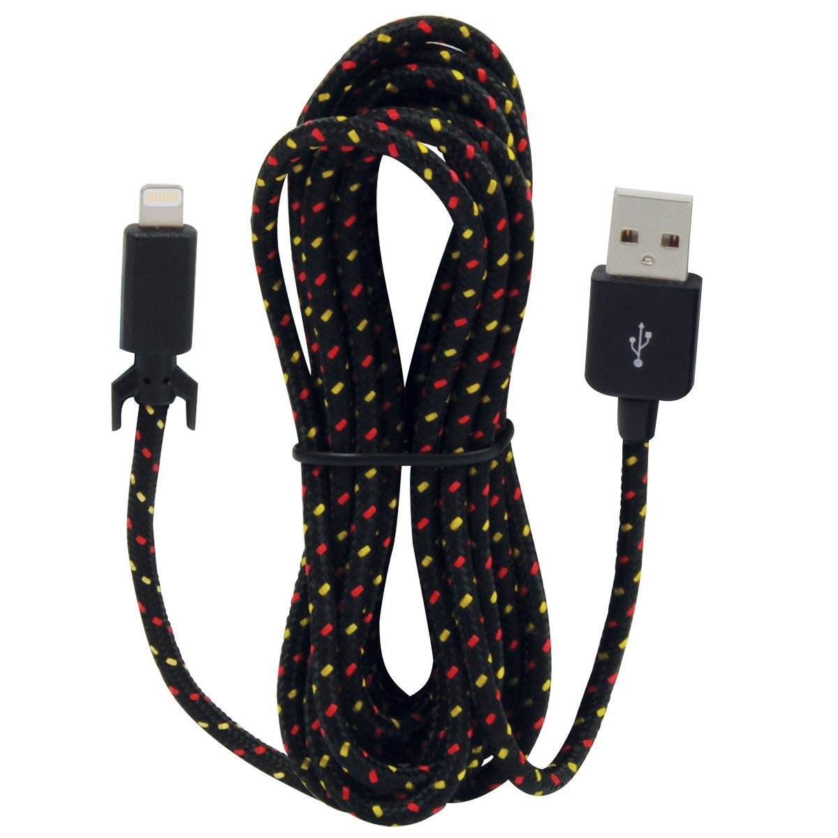 RoadKing Lightning Cable - 3ft Fast Charging USB Cable for iPhone 14/13/12/11/X/8/7 & More - Durable Nylon Braided Black Charger Cord - Perfect for Home, Office & Travel Charging