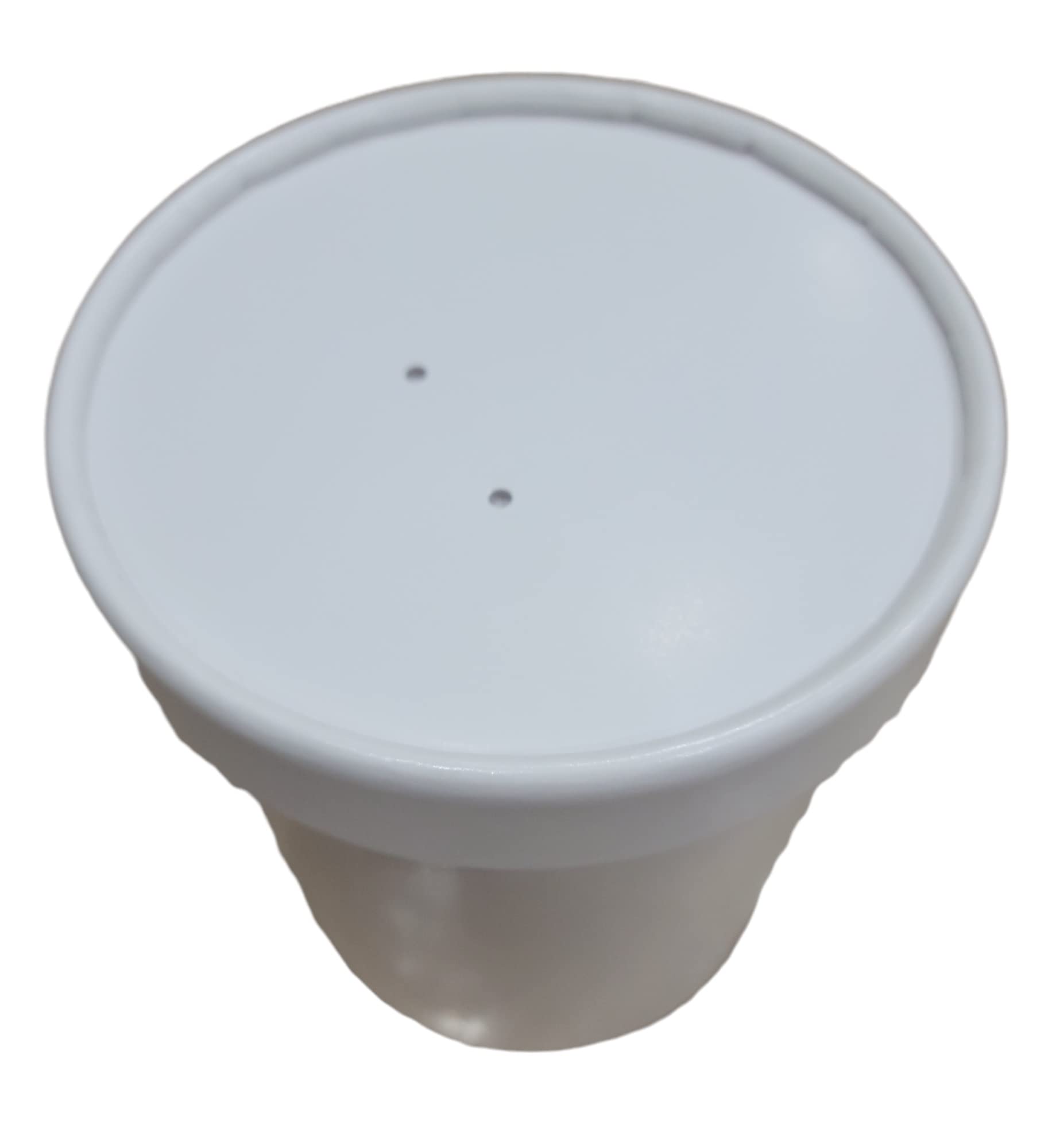 16 oz Disposable Paper Food Containers with Vented Lids - 50 Pack (50 Cups + 50 Lids) - White - Perfect for Soup, Ice Cream, Takeout, Catering, and Restaurant Use
