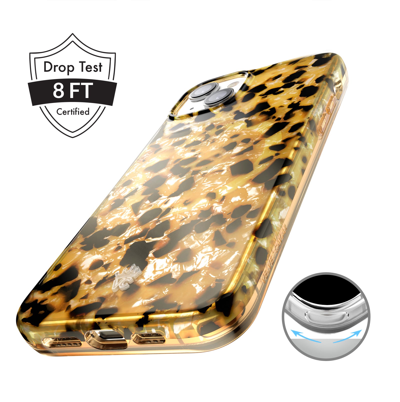 Stylish Blonde Tortoise Shell iPhone Case - Trendy & Durable Phone Cover for iPhone [Model] - Perfect for Everyday Use, Work & Travel