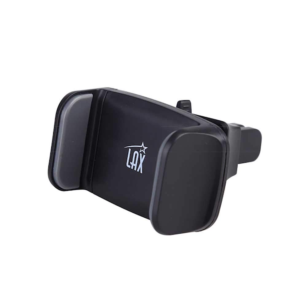 LAX Gadgets Adjustable Air Vent Phone Holder for Car - Cradle Type Car Mount with Pro Grip Side Jaws - Universal Smartphone Car Mount Stand (Black) - Perfect for GPS Navigation, Hands-Free Calling & Road Trips
