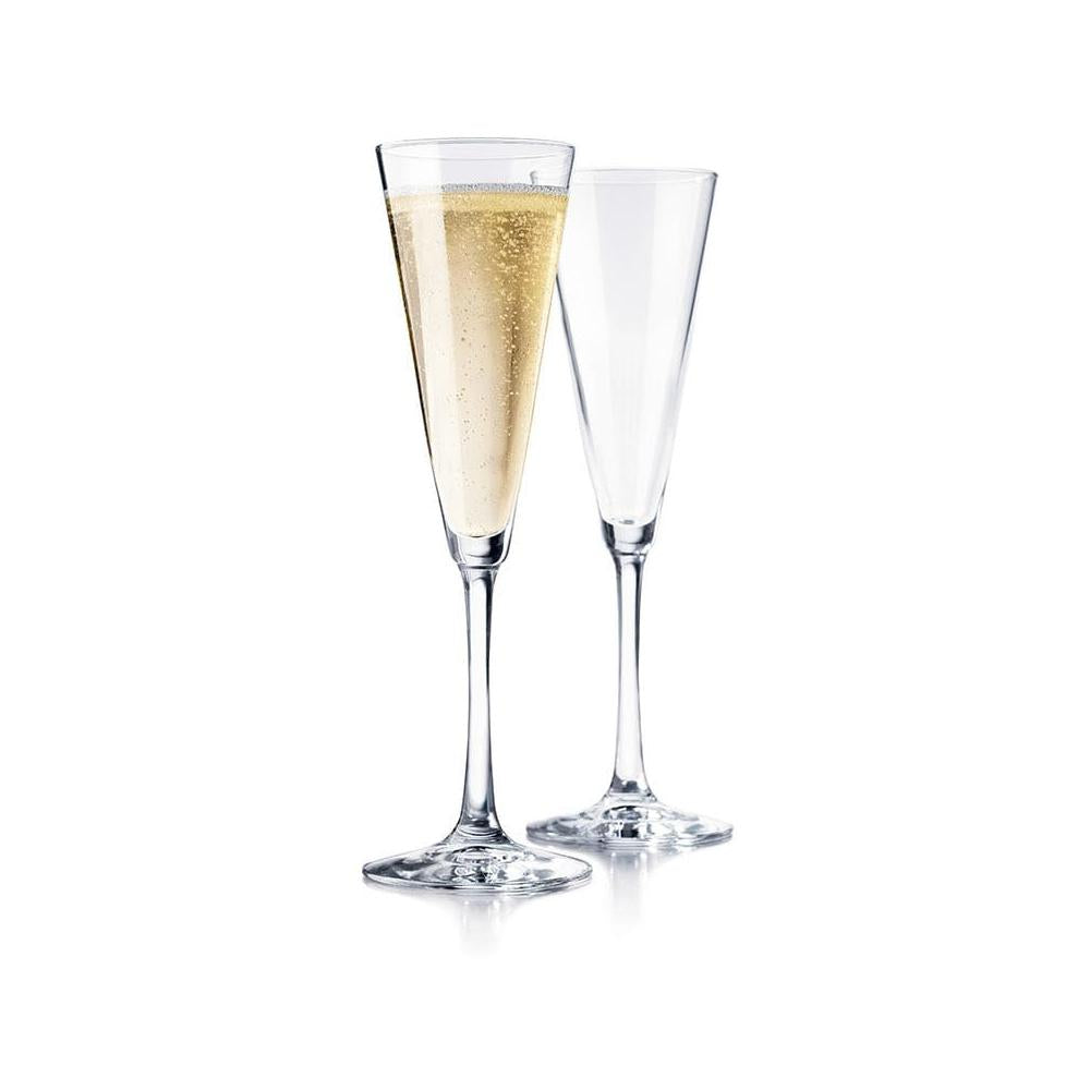Libbey Vina 6.5 Oz Trumpet Flute Wine Glasses - Set of 12 Elegant Stemware for Champagne, Cocktails & White Wine - Perfect for Weddings, Parties & Fine Dining