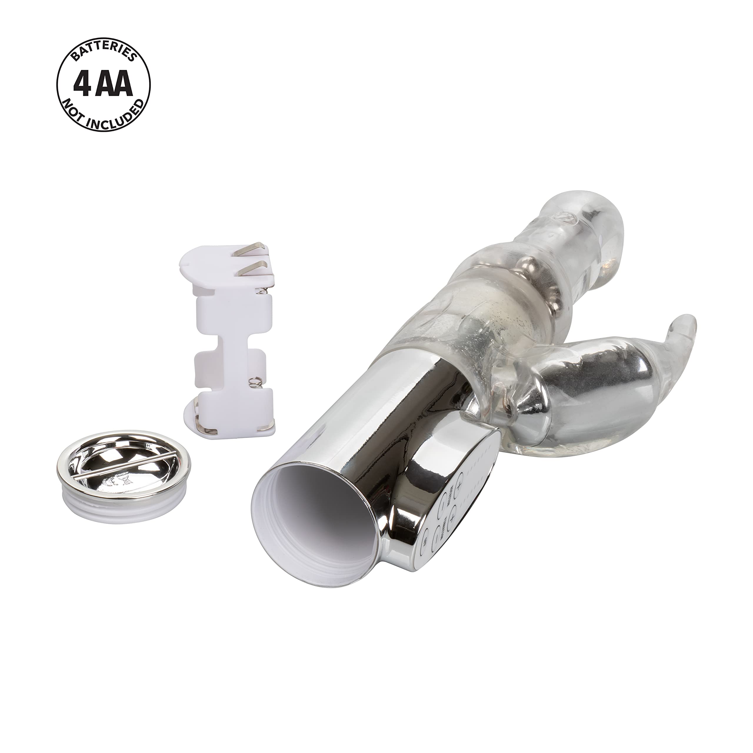 CalExotics 7-Function Platinum Jack Rabbit Vibrator with Rotation - Waterproof Adult Sex Toy for Couples & Solo Play - Hands-Free G-Spot & Clitoral Stimulator - Silver - Perfect for Bedroom Fun & Sensual Massage