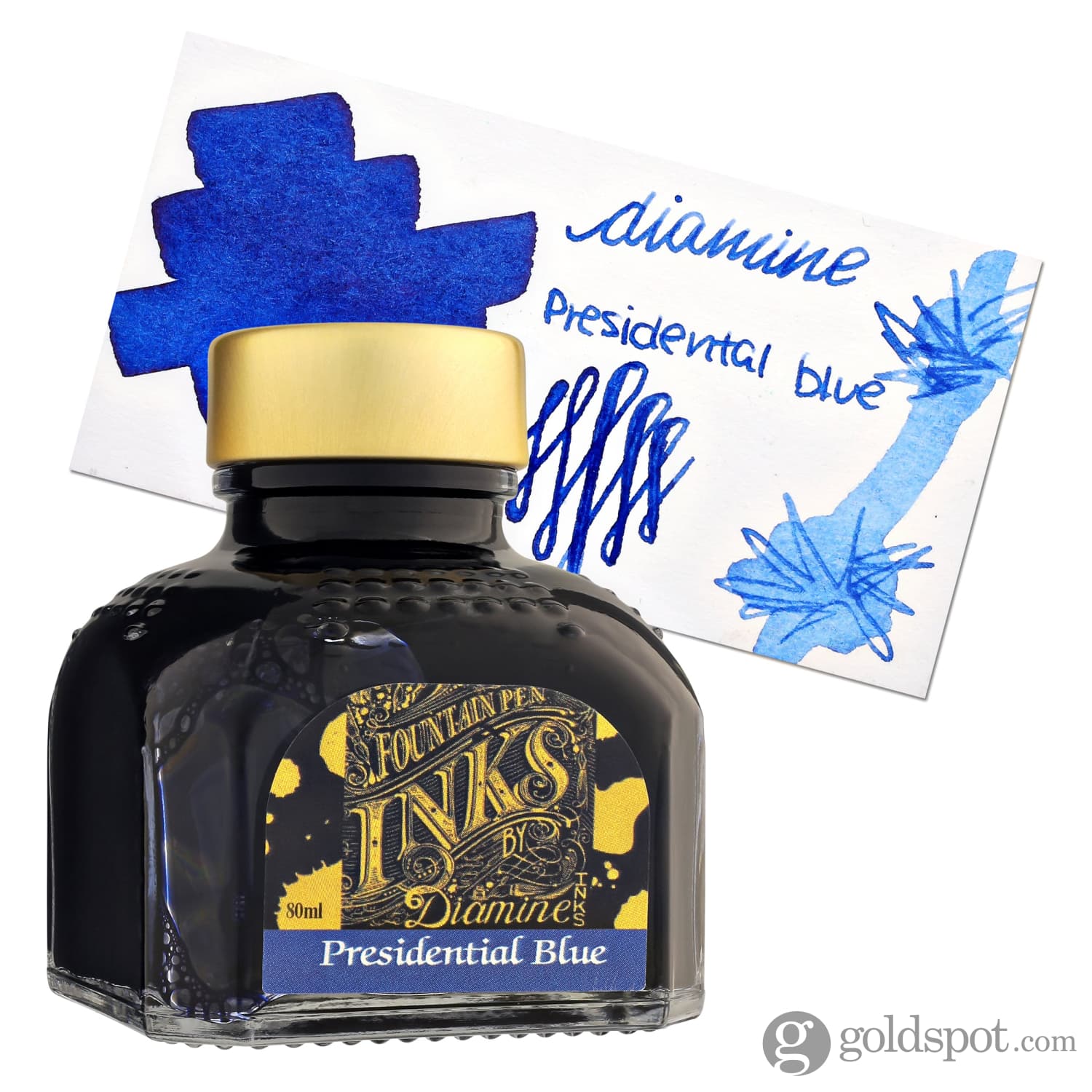 Premium Diamine Bottled Ink - Presidential Blue Fountain Pen Ink for Calligraphy, Journaling & Letter Writing - 30ml Glass Bottle - Ideal for Fountain Pens, Dip Pens & Artistic Writing
