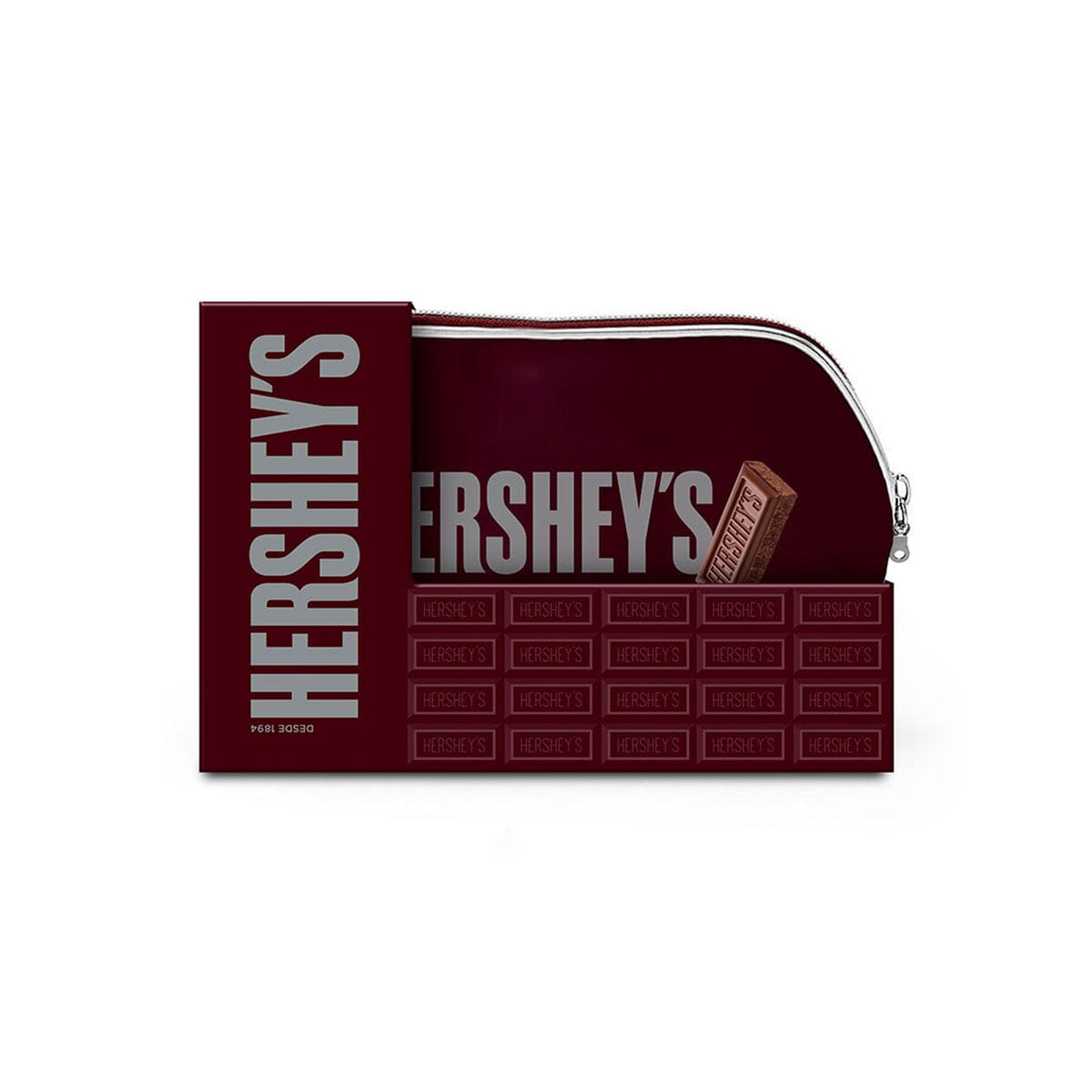 Hershey's Cosmetic Bag - Travel Makeup Organizer for Women | Cute Chocolate-Themed Vanity Pouch for Toiletries & Beauty Essentials | Perfect for Travel, Gym, and Daily Use